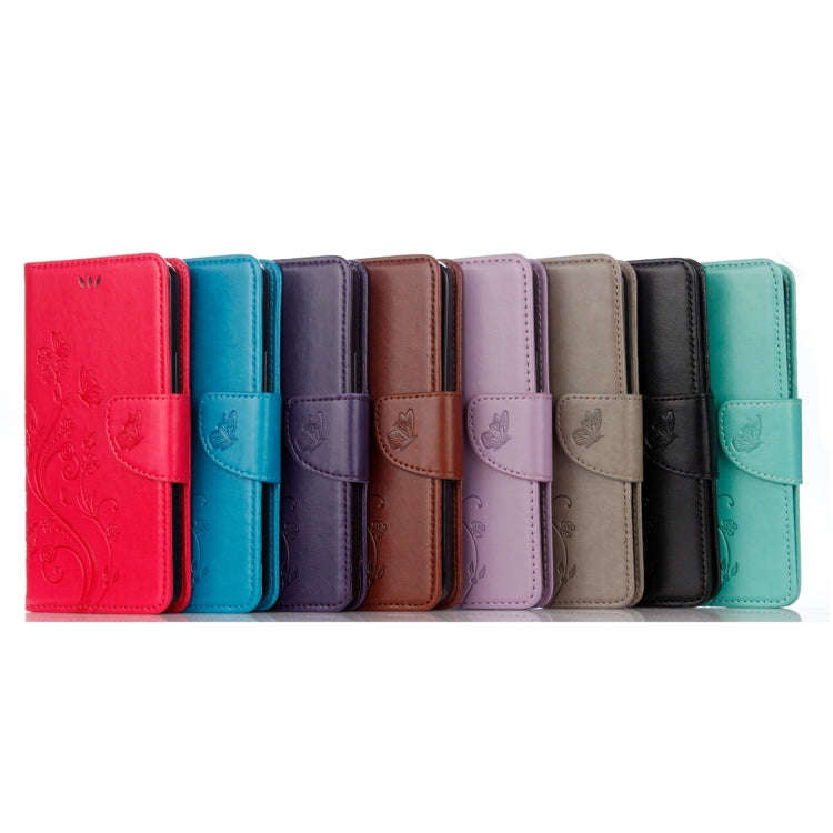 Butterflies Love Flowers Embossing Horizontal Flip Leather Case with Holder & Card Slots & Wallet...