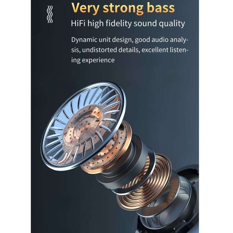 M17 Bluetooth 5.1 LED Display Screen Touch Waterproof Wireless Bluetooth Earphone with Charging B...