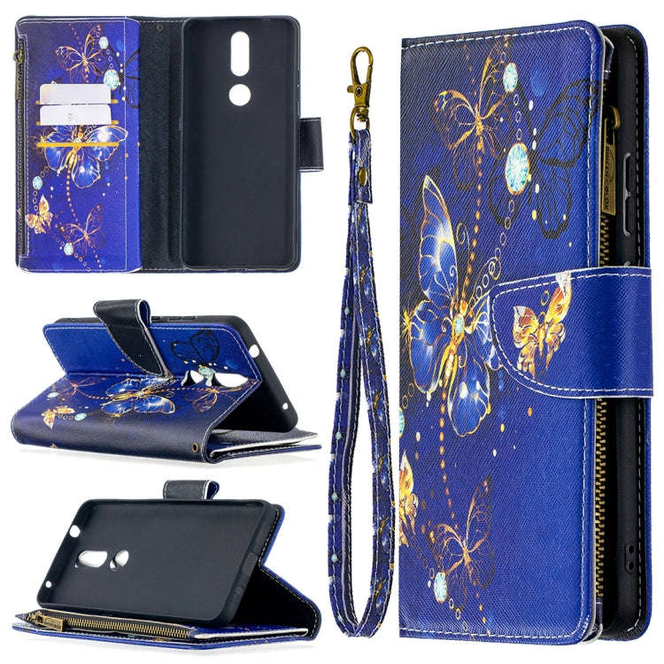 Colored Drawing Pattern Zipper Horizontal Flip Leather Case with Holder & Card Slots & Wallet, Fo...