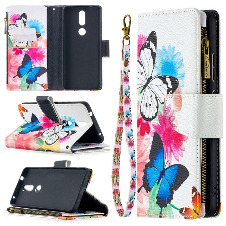 Colored Drawing Pattern Zipper Horizontal Flip Leather Case with Holder & Card Slots & Wallet, Fo...