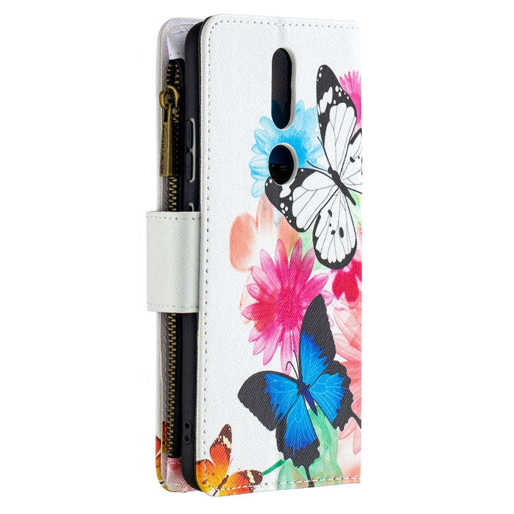 Colored Drawing Pattern Zipper Horizontal Flip Leather Case with Holder & Card Slots & Wallet, Fo...