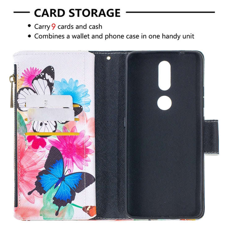 Colored Drawing Pattern Zipper Horizontal Flip Leather Case with Holder & Card Slots & Wallet, Fo...