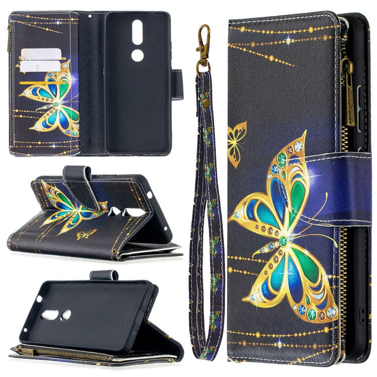 Colored Drawing Pattern Zipper Horizontal Flip Leather Case with Holder & Card Slots & Wallet, Fo...