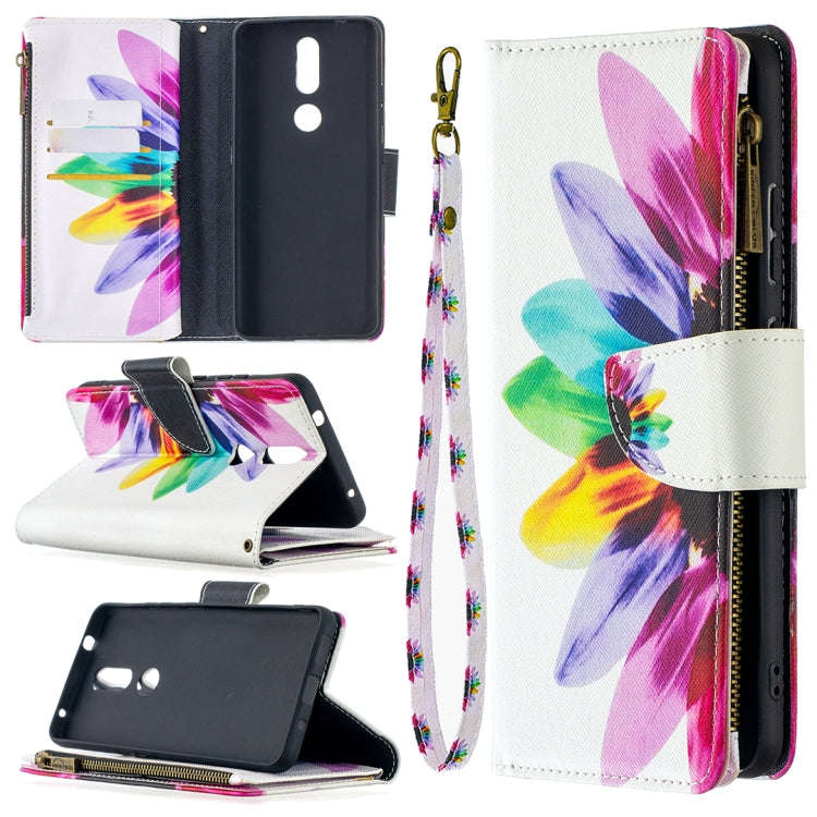 Colored Drawing Pattern Zipper Horizontal Flip Leather Case with Holder & Card Slots & Wallet, Fo...