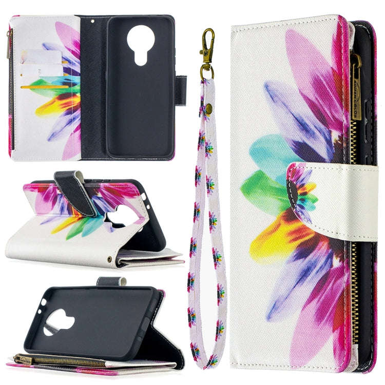 Colored Drawing Pattern Zipper Horizontal Flip Leather Case with Holder & Card Slots & Wallet, Fo...