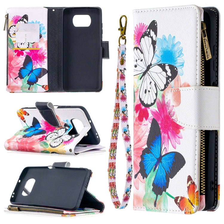 Colored Drawing Pattern Zipper Horizontal Flip Leather Case with Holder & Card Slots & Wallet, Fo...