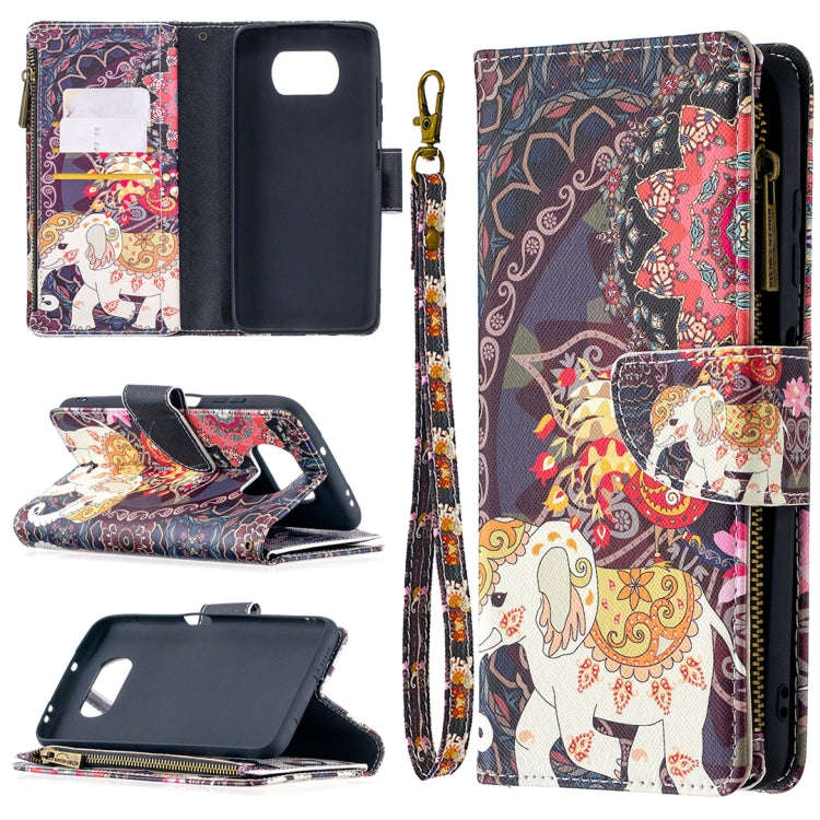 Colored Drawing Pattern Zipper Horizontal Flip Leather Case with Holder & Card Slots & Wallet, Fo...
