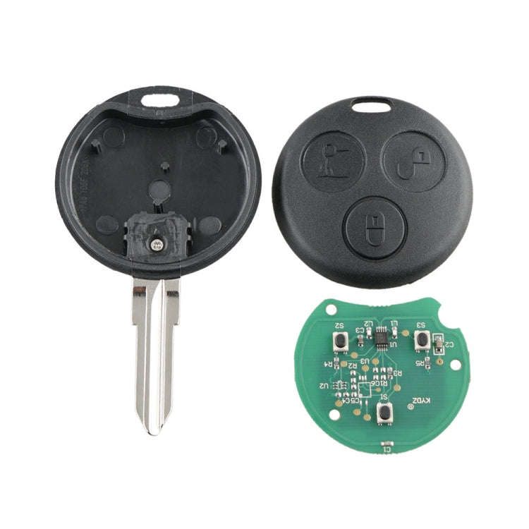 Straight Car Key Tip Embryo 433.92 Frequency for Mercedes-Benz Smart 3-button, For Mercedes-Benz ...