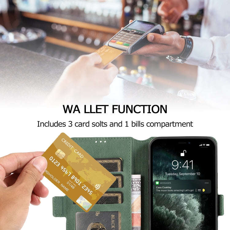 Retro Magnetic Closing Clasp Horizontal Flip Leather Case with Holder & Card Slots & Photo Frame ...