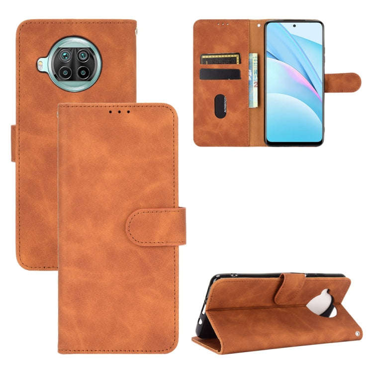 Solid Color Skin Feel Magnetic Buckle Horizontal Flip Calf Texture PU Leather Case with Holder & ...