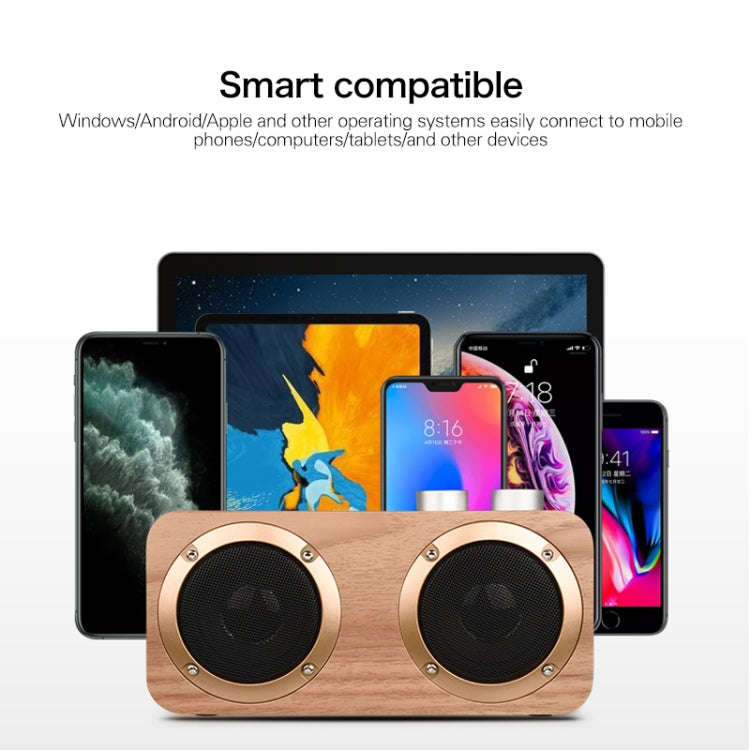 Q7 Subwoofer Wooden Bluetooth Speaker, Support TF Card & U Disk & 3.5mm AUX, Q7