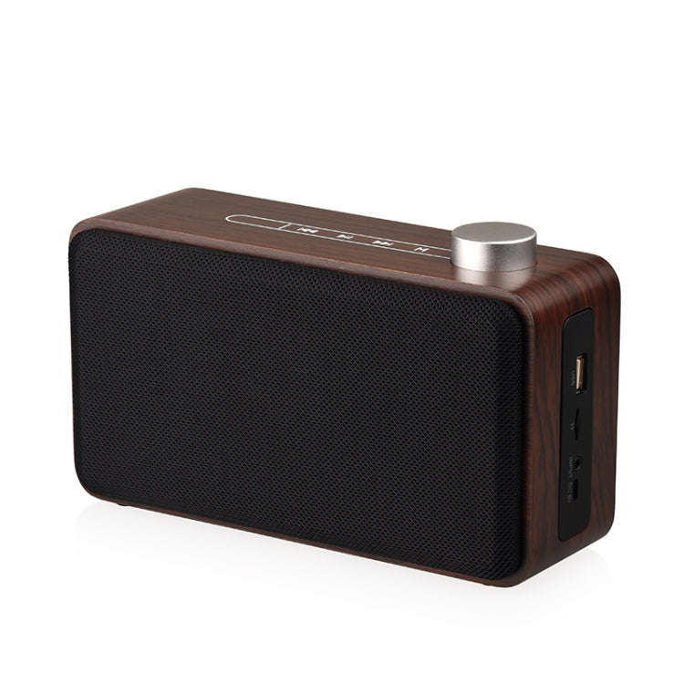 W5A Subwoofer Fabric Wooden Touch Bluetooth Speaker, Support TF Card & U Disk & 3.5mm AUX, Walnut...
