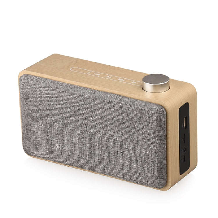 W5A Subwoofer Fabric Wooden Touch Bluetooth Speaker, Support TF Card & U Disk & 3.5mm AUX, Walnut...