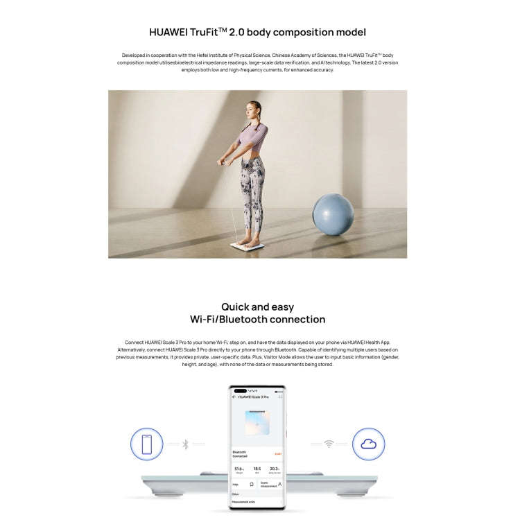 Original Huawei Intelligent Body Fat Scale 3 Pro, Support Wifi & Bluetooth Connection, Body Fat S...