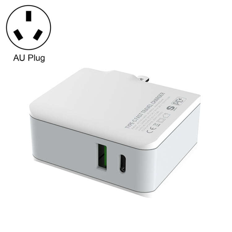 LDNIO A4403C 30W PD + Auto-id Foldable Fast Travel Charger with 1m 8 Pin Cable, AU Plug, with 8 P...