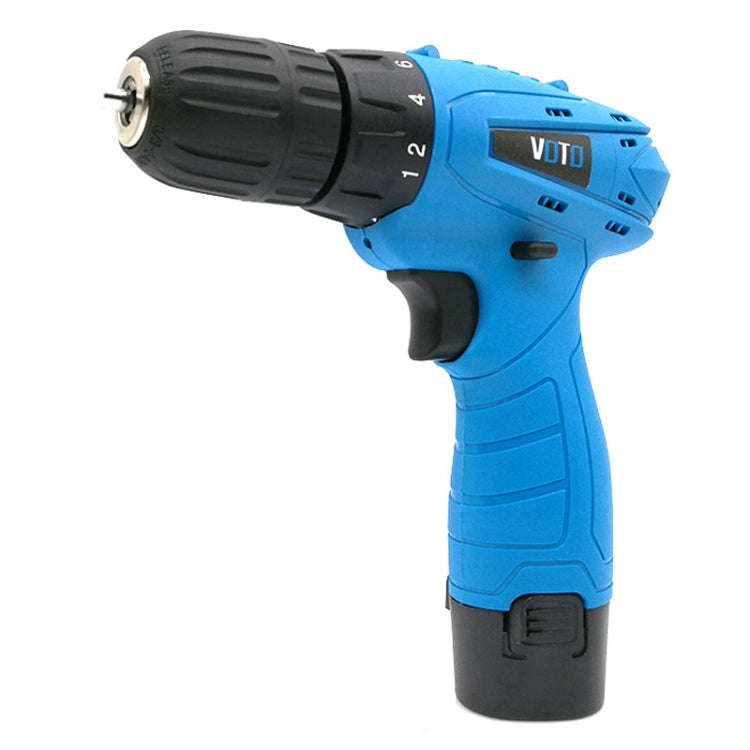 VOTO 12V Stepless Speed Regulation Rechargeable Hand Drill Set Electric Drill Power Tools with LE...