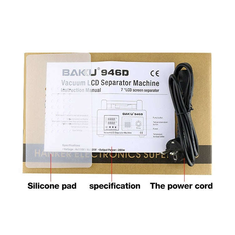 BAKU BK-946D 200W Vacuum LCD Touch Panel Separator Machine, AC 220V, BK-946D 200W 220V