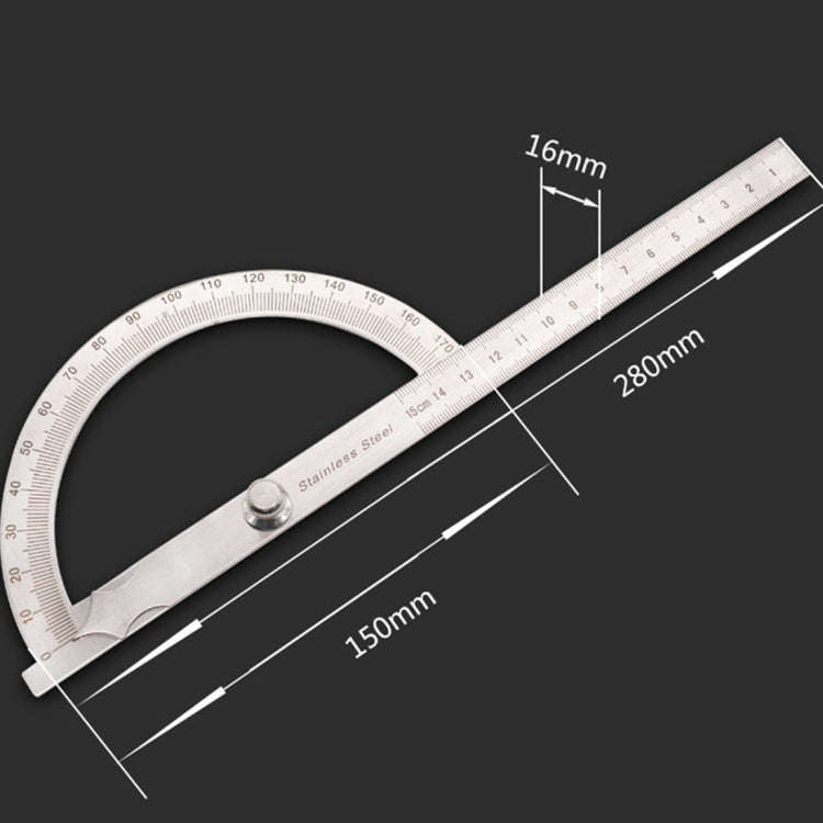 0-180 Degree Stainless Steel Protractor Angle Finder with 0-150mm Arm Measuring Ruler Tool, 0-150...