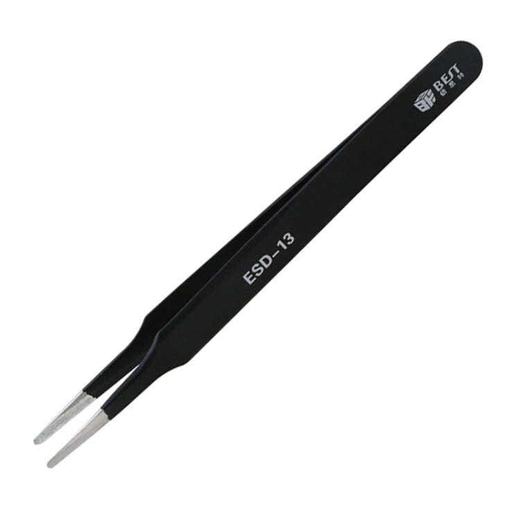 BEST BST-13 Precision Anti-static ESD Stainless Steel Tweezers, BST-13