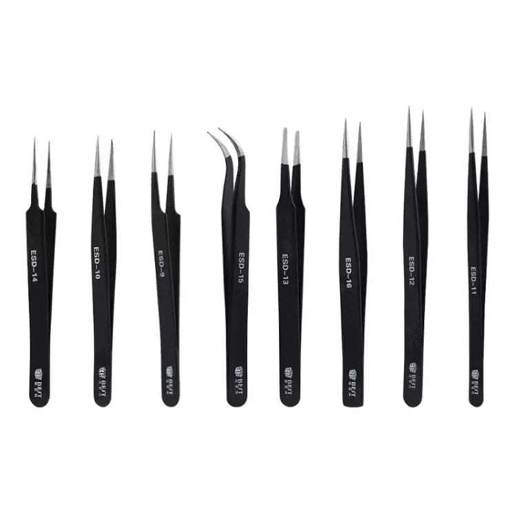 BEST BST-13 Precision Anti-static ESD Stainless Steel Tweezers, BST-13