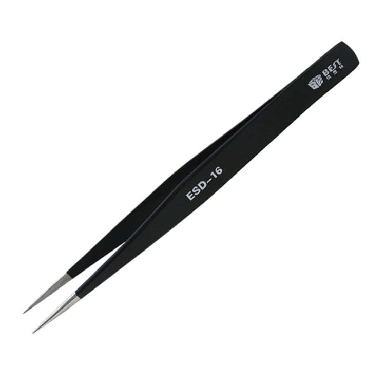 BEST BST-16 Precision Anti-static ESD Stainless Steel Tweezers, BST-16