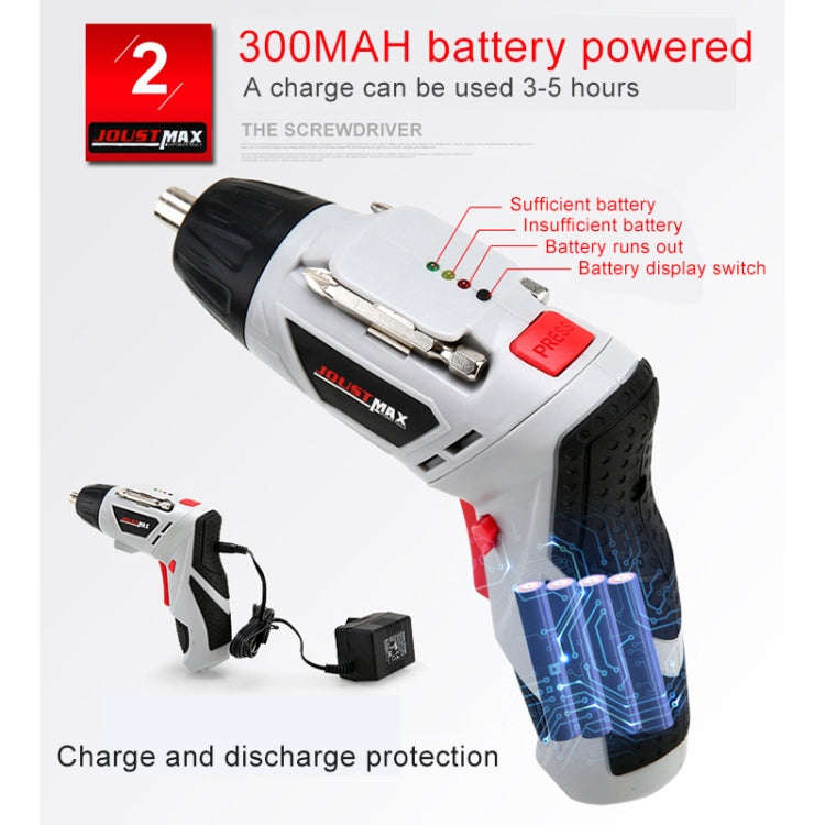 4.8V Multi-functional Household Electric Screwdriver Electric Drill Electric Screwdriver Set US P...