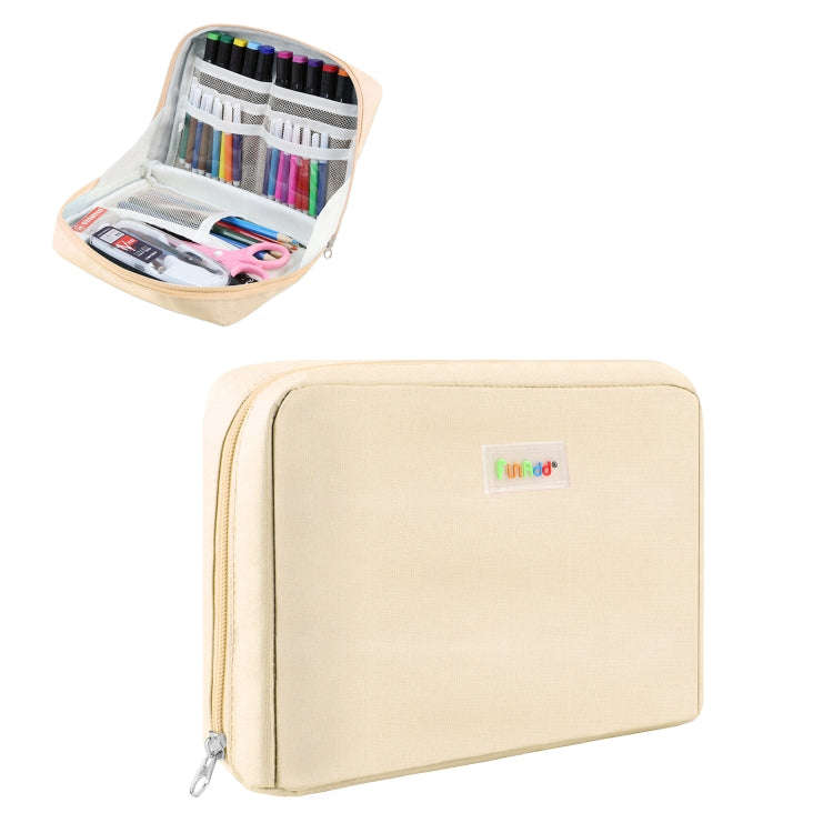 FunAdd Large-capacity Pencil Case Storage Organizer Canvas Cosmetic Bag, Size: 230 x 170 x 75mm, ...