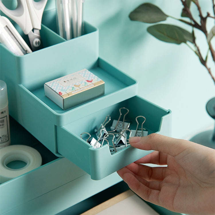 Desktop Removable A4 Assembled File Storage Box, 0115-1 (Blue Green), 0115-1 (Grey White)
