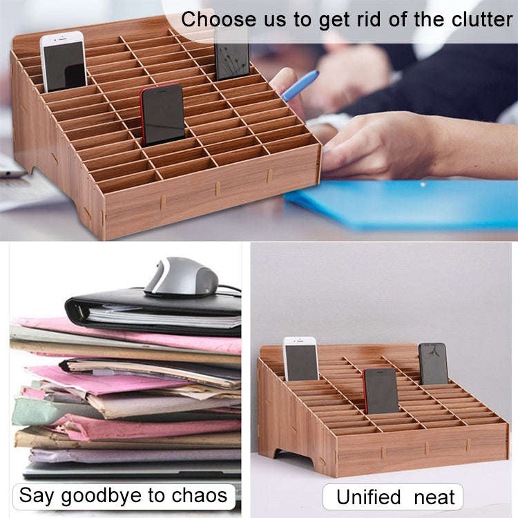 Wooden Multi-cell Mobile Phone Film Stand Desktop Accessories Display Rack, 14 Grids, Size: 21x17...