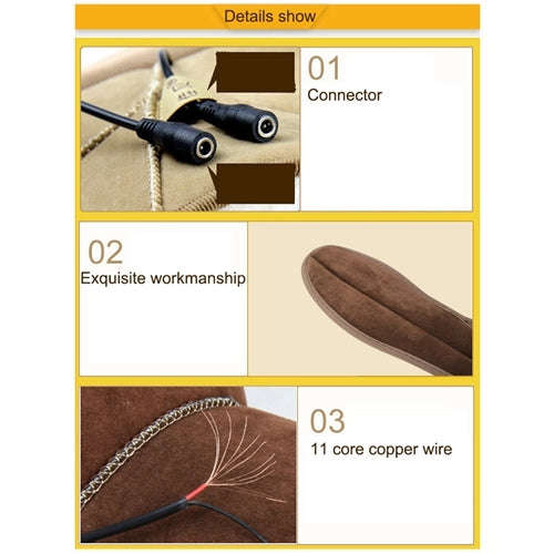USB Electric Powered Heated Insoles Keep Feet Warm Pad with USB Cable, Size: 41-42 yard, Size: 41...