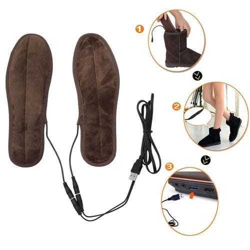 USB Electric Powered Heated Insoles Keep Feet Warm Pad with USB Cable, Size: 41-42 yard, Size: 41...