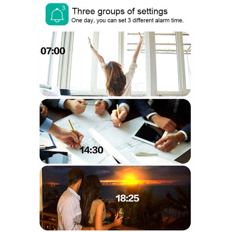 Multi-functional Large Screen LED Digital Music Alarm Clock with Time / Week / Temperature / Cale...