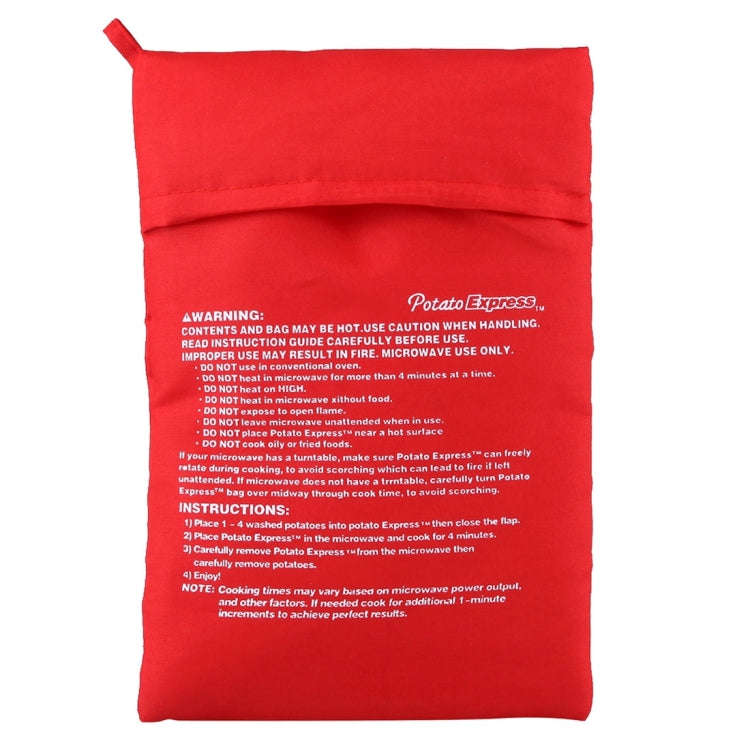 Washable Reusable Microwave Potato Cooker Bag (Cooks Up to 4 Potatoes At The Same Time), Size: 26...