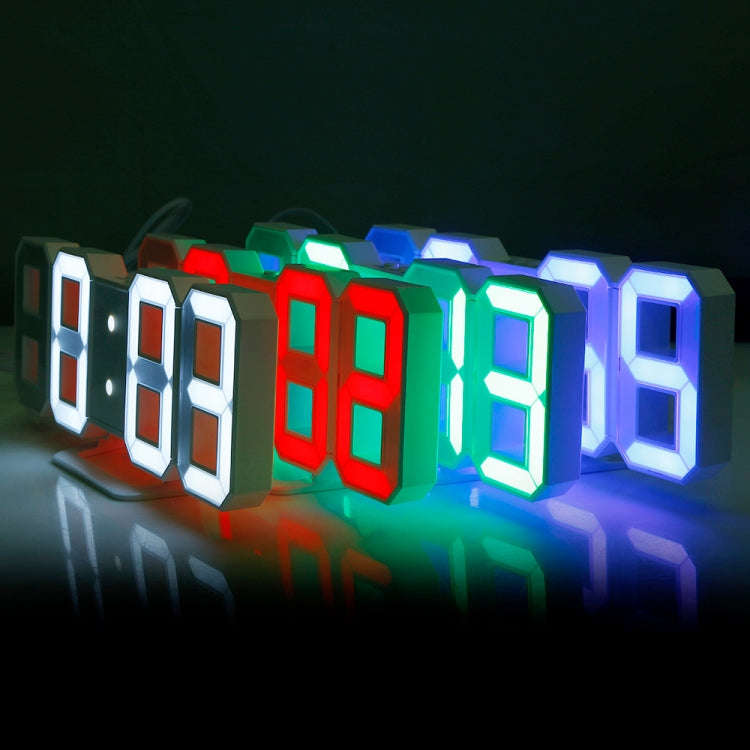 Multi-Function Large 3D LED Digital Wall Alarm Clock with Snooze Function, 12/24 Hours Display fo...