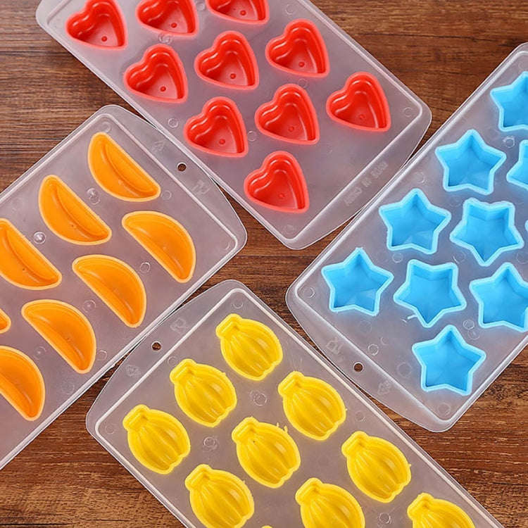 Orange Shaped Silicon Ice Cube Tray / Ice Mold Random Color, Orange Shaped