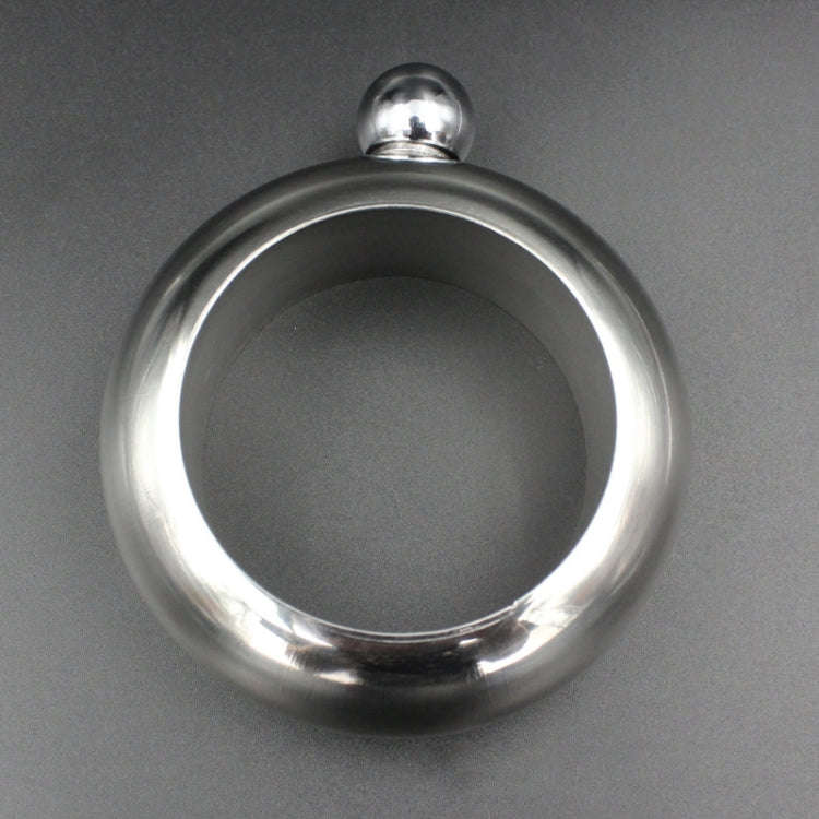Fashion Creative 100ML Thickened Stainless Steel Bracelet Jug  3.5 Oz, Silver
