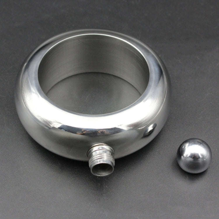 Fashion Creative 100ML Thickened Stainless Steel Bracelet Jug  3.5 Oz, Silver
