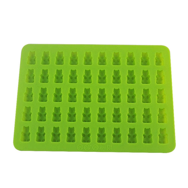 2 PCS 50 Holes Small Bear Chocolate Tray Silicone Mold Cookie Mold Candy Mold, Random Color Deliv...