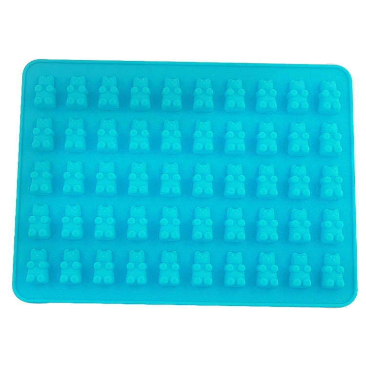 2 PCS 50 Holes Small Bear Chocolate Tray Silicone Mold Cookie Mold Candy Mold, Random Color Deliv...