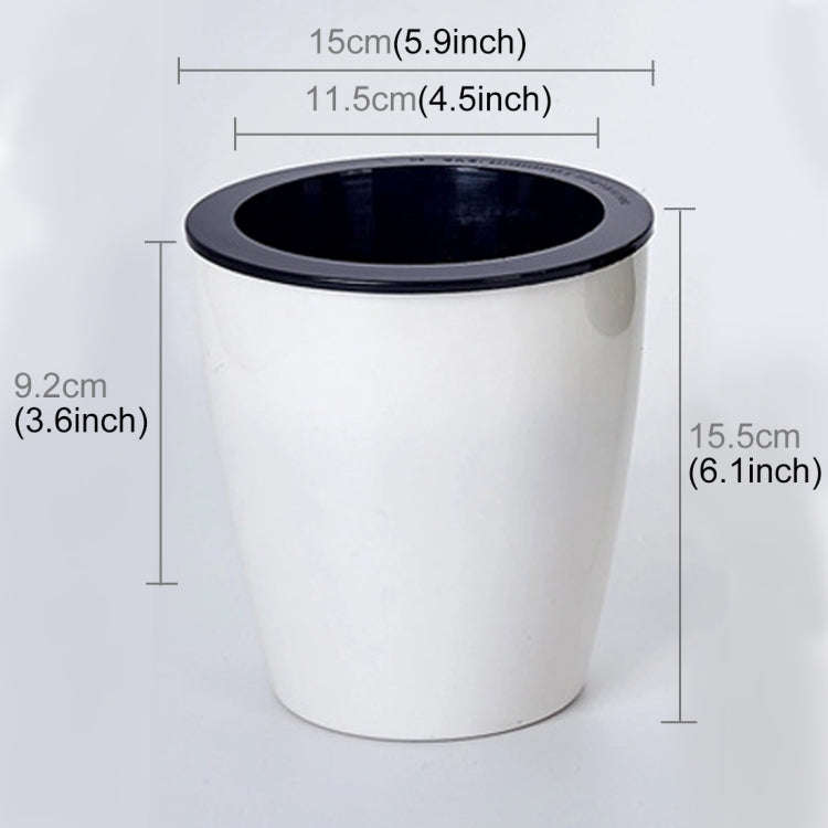 Lazy Flower Pots Automatic Water-absorbing Hydroponic Potted Plants Circular Resin Plastic Flower...