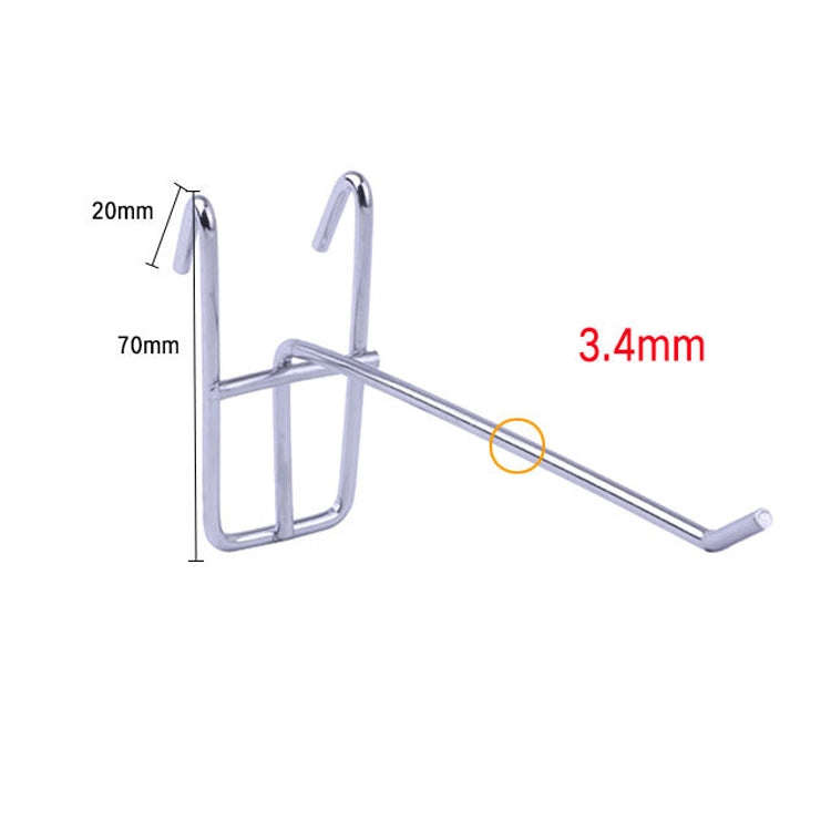 10pcs 3.5mm Supermarket Iron Grid Shelf Hook, Length: 20cm, 3.5mm 20cm