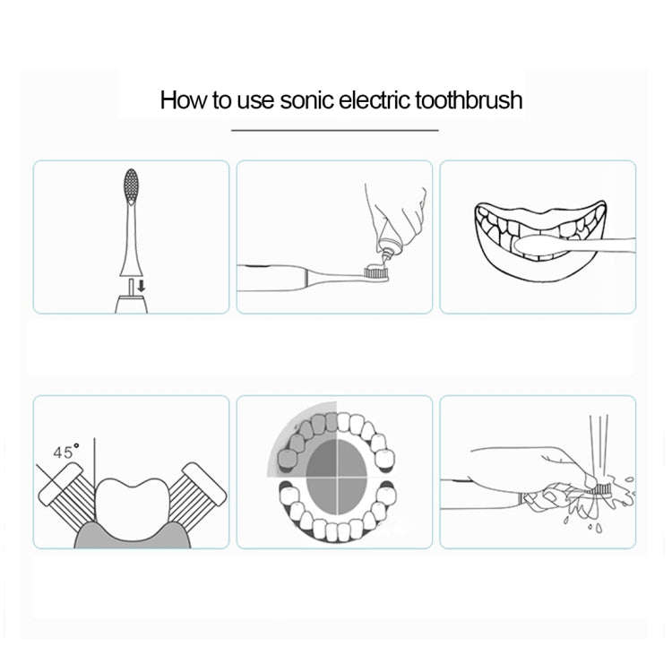 QYG Q2 IPX7 Waterproof Battery Powered Electric Sonic Toothbrush