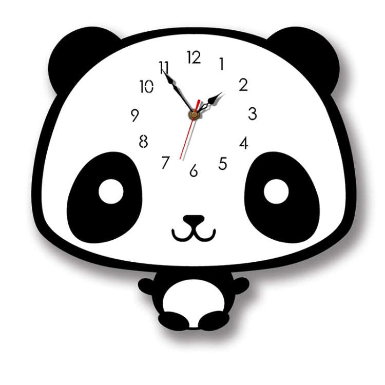 Creative Home Office Bedroom Decoration Panda Swing Acrylic Wall Clock, Panda Swing Acrylic Wall ...