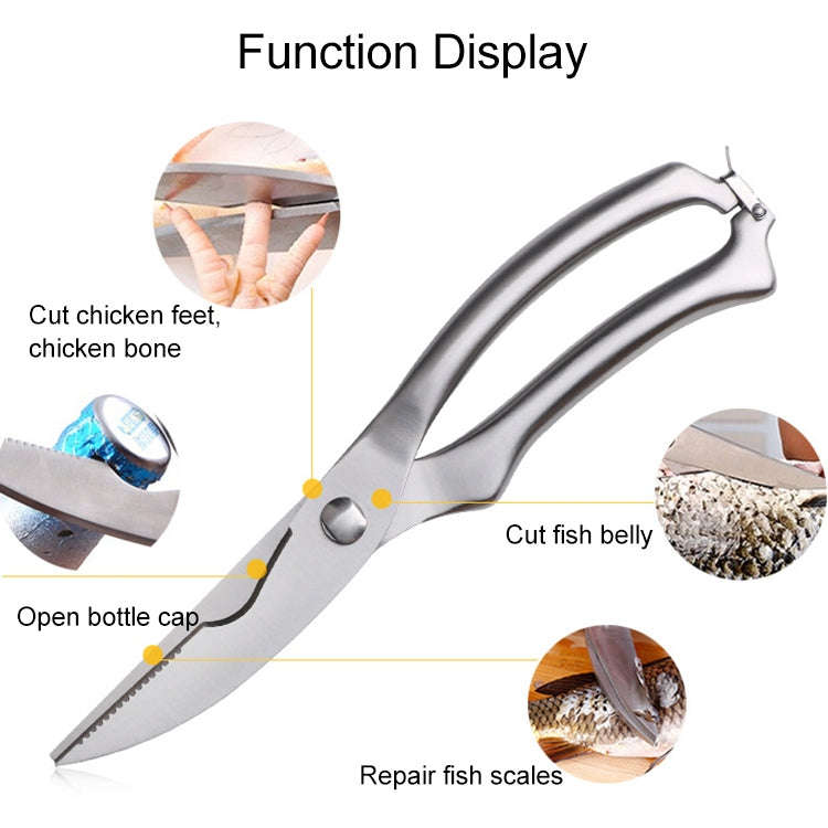 10 inch Kitchen Poultry Fish Chicken Bone Stainless Steel Cutter Cook Gadget Shear, Case Package,...
