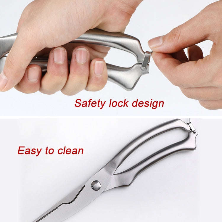 10 inch Kitchen Poultry Fish Chicken Bone Stainless Steel Cutter Cook Gadget Shear, Case Package,...