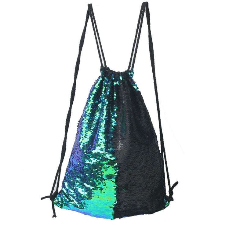 Mermaid Glittering Sequin Drawstring Sports Backpack Shoulder Bag