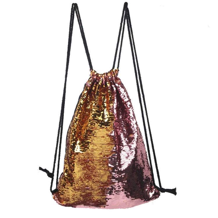 Mermaid Glittering Sequin Drawstring Sports Backpack Shoulder Bag