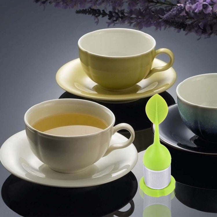 Food Grade Leaf Silicone Make Tea Bag Stainless Steel Tea Strainers, Random Color Delivery, Leaf ...