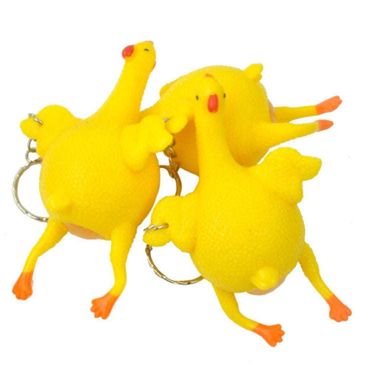 12 PCS Spoof Tricky Funny Gadgets Toys Vent Chicken Whole Egg Laying Hens Crowded Latex Rubber An...