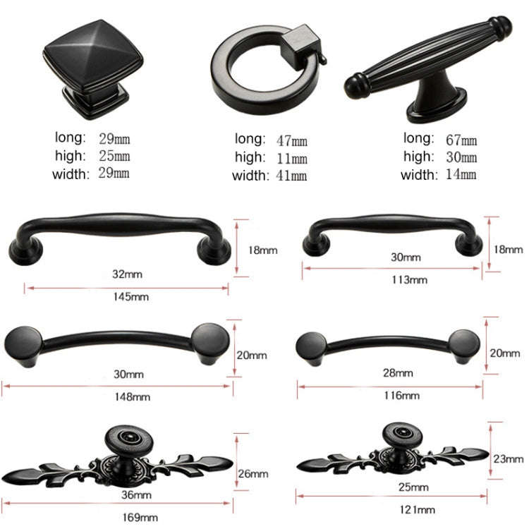 6291A-96 Simple Cabinet Door Handle Drawer Wardrobe Zinc Alloy Handle, 6291A-96